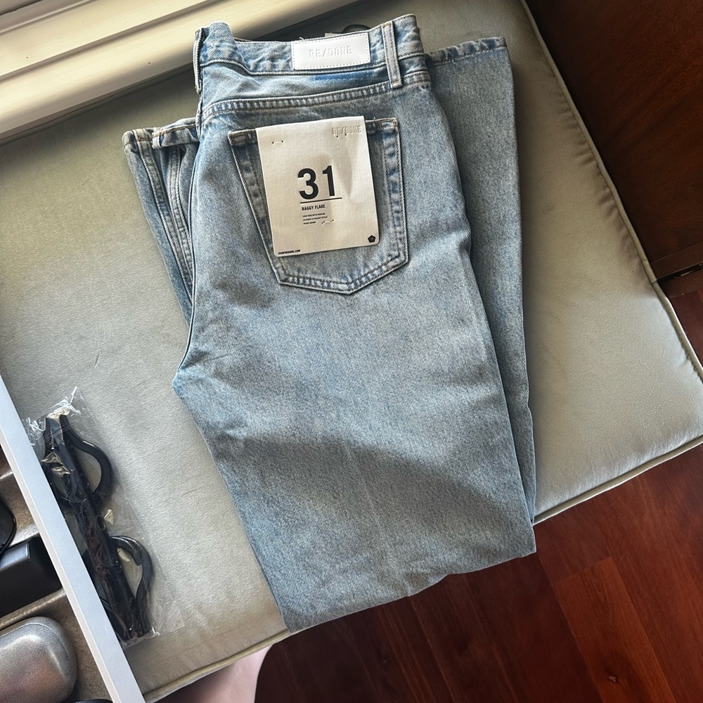 NWT Re/Done Low Rise Baggy Flare Jeans